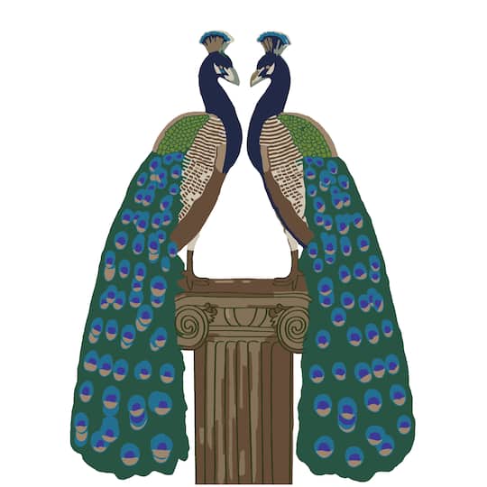 Jonathan Adler x Michaels 5" x 7" Peacocks Paint-By-Number Acrylic Surface Kit